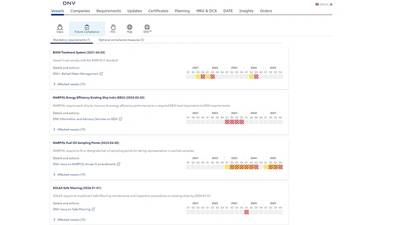 Screenshot of the Compliance Planner tool (Image: DNV)