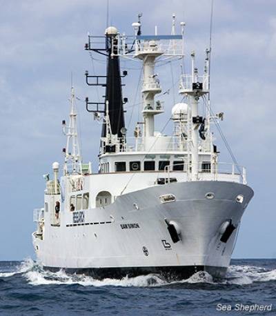 Sea Shepherd's Sam Simon: Photo credit Sea Shipherd