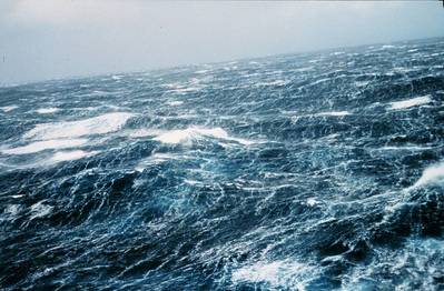 Sea storm wind-waves: Photo courtesy of NOAA