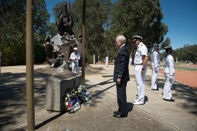 SECNAV Mabus at Naval Memorial: Photo credit USN