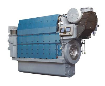seven-cylinder version of the MAN L27/38 engine