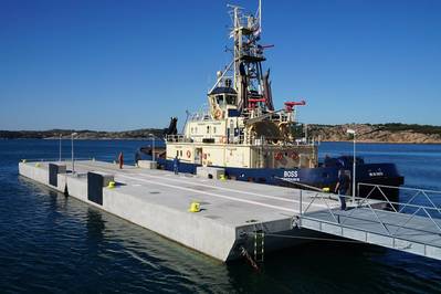 SF Marina Systems supplied a large two piece tug berth, designed for vessels up to 1,100 tons.