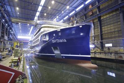 SH Diana in the dry dock at Helsinki Shipyard (Photo: Helsinki Shipyard Oy)