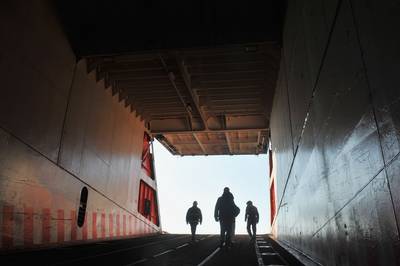 Shipyard workers: File picture