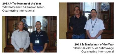 Snr. & Junr. Tradesmen of the Year: Photo credit VSRA