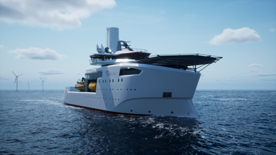 SOV design by Vard, who leads the Ocean Charger project. (Image: Vard)