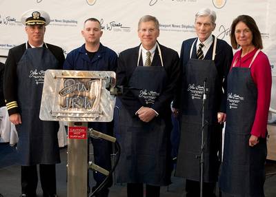 SSN 785 Keel-laying ceremony: Photo credit HII