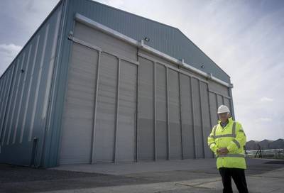 Stewart Graves, Managing Director of Mainstay Marine Solutions outside the company's build hall on Pembroke Dock (Photo: Mainstay Marine Solutions)