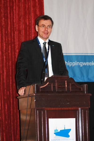 Tor Svensen, CEO of DNV GL – Maritime, outlined three priority areas that will drive shipping in the decades to come in his keynote speech on innovation at the European Shipping Week in Brussels. (credit: ESW)