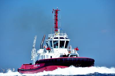 Svitzer Saham is the final vessel in a series of new tugs for Svitzer in the Port of Sohar. (Photo: Sanmar)