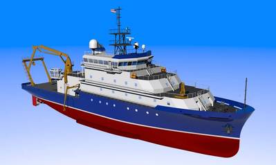 Depicted: AGOR-27 advanced oceanographic rsearch vessel.
