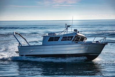 The 40’ x 13’ research vessel Nanuq recently entered service for the University of Alaska Fairbanks College of Fisheries and Ocean Sciences. Image Credit: Armstrong Marine