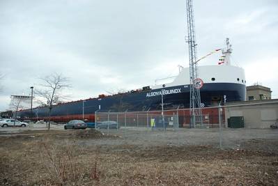 The Algoma Equinox at Lock 3 of the Welland Canal at the Opening Ceremony of the St. Lawrence Seaway's 56th navigation season. (Photo: Kevin Richard Hotte)