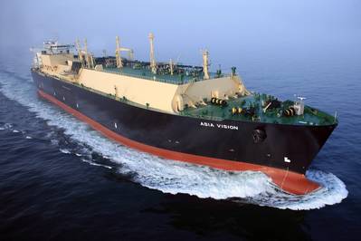 The Asia Vision is one of Chevron's new liquefied natural gas (LNG) carriers constructed to support the company's growing LNG operations. (Photo: Business Wire)