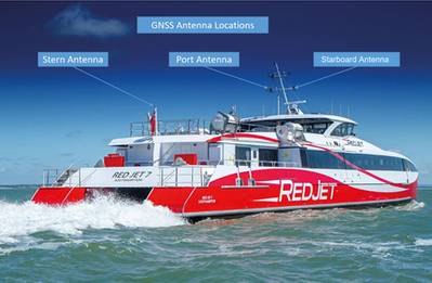 The Azurtane vessel docking user interface will be trialled on Red Funnel’s high-speed ferry, Red Jet 7, in March 2020. Photo credit: Red Funnel