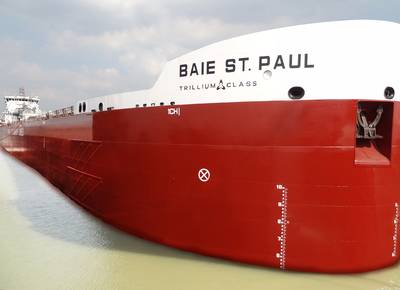 The Baie St. Paul, Canada Steamship Lines’ first of four new Trillium Class self-unloading Lakers.