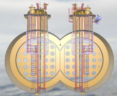 The bilobe tank has a capacity of 8000cbm and more than doubles the transportation capacity of liquid CO2 over current vessel capacity without the size, weight and stability concerns that would have come with a higher capacity "monolobe" design (Image: Høglund) 