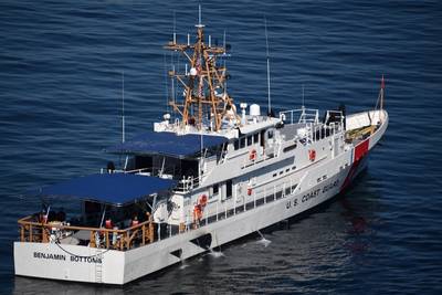 The Coast Guard Cutter Benjamin Bottoms is a Fast Response Cutter built by Bollinger Shipyards. (Photo: Patrick Kelley / U.S. Coast Guard)