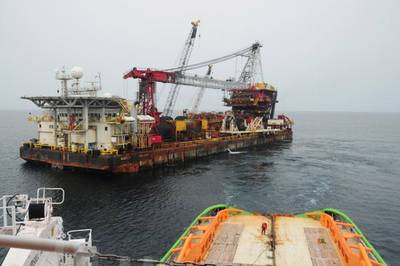 The Fairmount Summit towing the barge Acergy Polaris (Photo: Fairmount Marine). 