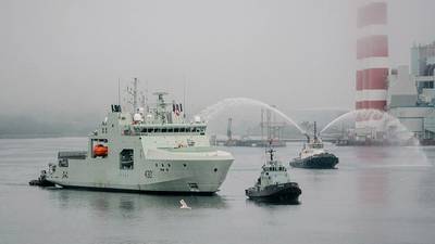 The first Arctic and Offshore Patrol Ship (AOPS), Harry DeWolf, was handed over on July 31, 2020, in Halifax, marking the delivery of the first ship in the largest fleet recapitalization Canada’s peacetime history. (Photo: Royal Canadian Navy)