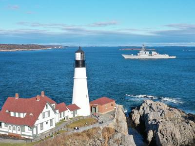 The future USS Carl M. Levin (DDG 120) (Photo: Bath Iron Works)