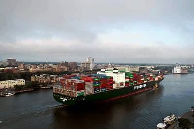 The Georgia Ports Authority moved more than 3 million twenty-foot equivalent container units (TEUs) in fiscal year 2014. Exports accounted for just over half of containerized tonnage.