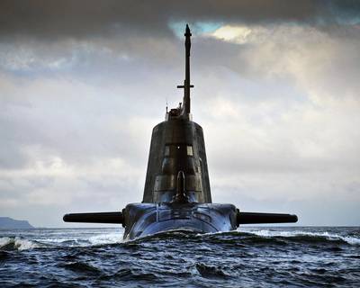 The HMS Ambush Astute Class attack submarine returning to HMNB Clyde in Scotland. Credit Royal Navy