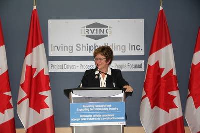 The Hon. Diane Finley: Photo credit Irving Shipbuilding