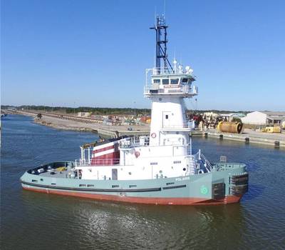 The MBB-built tug Polaris was handed over to Polaris New Energy, LLC earlier this year. (Photo: Master Boat Builders)