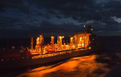 The Military Sealift Command fleet replenishment oiler USNS Leroy Grumman (T-AO 195). (File photo: Lacordrick Wilson / U.S. Navy)