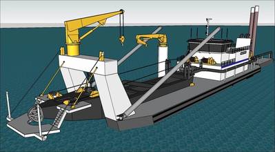 The new dredge, General Bradley, is slated to join Callan Marine’s fleet in early 2021. (Image: Callan Marine)