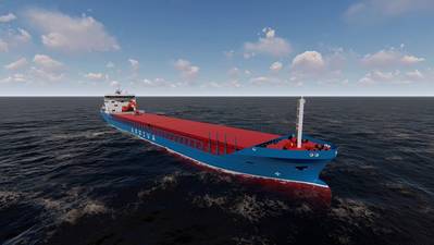 The new hybrid coastal bulk carrier is being built in China for Arriva Shipping. (Photo: Arriva Shipping)