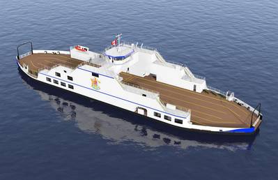 The new Kootenay Lake ferry will operate with Wärtsilä’s hybrid propulsion to minimise its environmental impact. © British Columbia Ministry of Transportation and Infrastructure