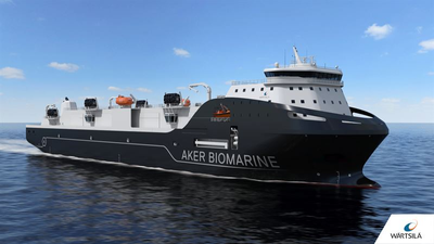The new state-of-the-art Aker BioMarine support vessel is designed by Wärtsilä and fitted with an integrated package of propulsion and environmental systems. (Photo: Aker BioMarine)