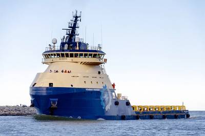 The next generation of platform supply vessels, pictured here, are equipped with GE Power Conversion's dynamic positioning and vessel automation technologies.