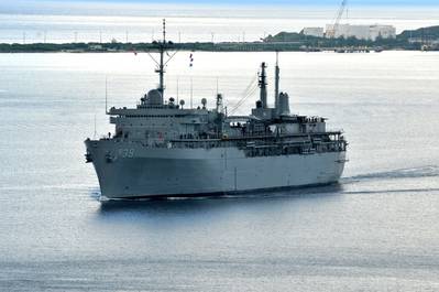 The next generation submarine tender will replace the U.S. Navy’s two aging tenders, the USS Emory S. Land (AS 39), pictured, and USS Frank Cable (AS 40). (Photo: Samantha A. Crosson / U.S. Navy)