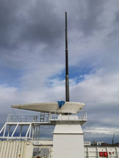 The prototype of the sail that will be installed on the Maritime Nantaise ro-ro cargo vessel MN Pelican - ©DNV