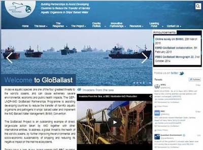 The revamped GloBallast website offers free access to online e-learning tools for anyone involved with the operational aspects of ballast water management. (Image: IMO)