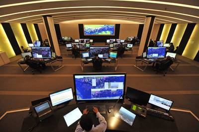 The Singapore Port Operation Control Centre uses Kongsberg Norcontrol IT’s C-Scope technology.