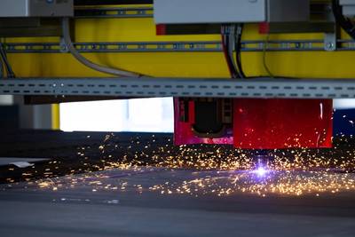 The start of construction of the T-ATS 11 on the new steel line at Austal USA in Mobile, Ala. (Photo: Austal USA)