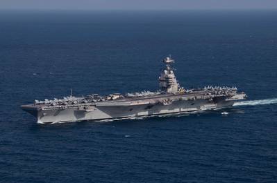 The U.S. Navy aircraft carrier USS Gerald R. Ford © U.S. Navy photo by Mass Communication Specialist 2nd Class Jackson Adkins (File Photo)