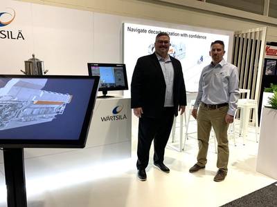 Joel Thigpen, General Manager, New Build, Wärtsilä and Michael Complita, Principal in Charge & VP Strategic Expansion, Elliot Bay Design Group (Photo: Wärtsilä)