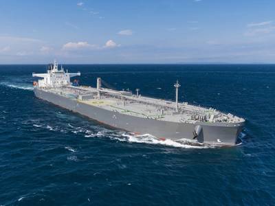 Third in a series of 115,000 DWT AFRAMAX crude oil tankers for Samos Steamship will use structural health monitoring technology from Light Structures. Image courtesy SMI-ME/Light Structures