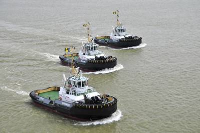 Three Damen ASD 2810 tugs (Photo: Damen). 