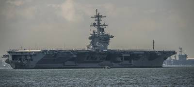 Newport-News-built aircraft carrier USS Theodore Roosevelt (Photo courtesy Huntington Ingalls Industries, by Ricky Thompson)