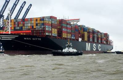 Towing tests in the Port of Felixstowe (Photo: Damen) 