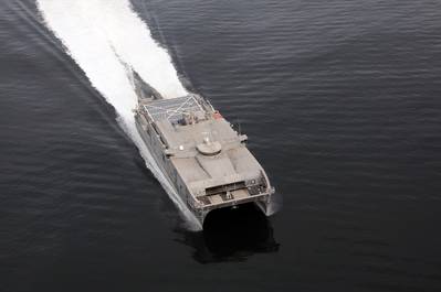 The USNS Trenton in action (photo courtesy of Austal)