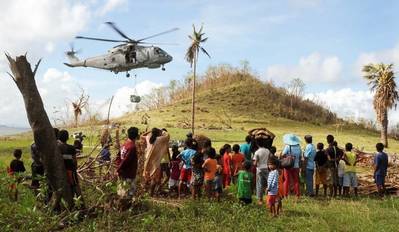 UK relief logistics flight: Photo courtesy of MOD 