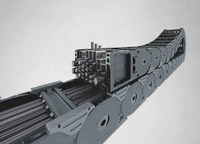 The UNIFLEX-Advanced-System from KABELSCHLEPP Metool is becoming established as a central platform for modern machine solutions. This image shows the UA1775 in the 040 variant with high filling space. © KABELSCHLEPP Metool

