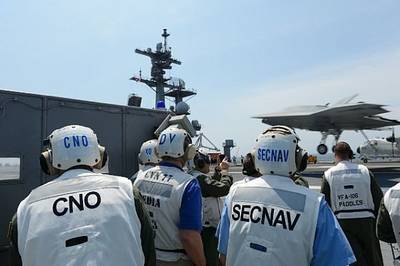 Unmanned Aircraft Lands on Aircraft Carrier: Photo credit USN